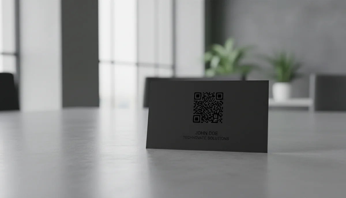 A sleek QR code design featuring 'mycompany.com', demonstrating a custom QR code domain.