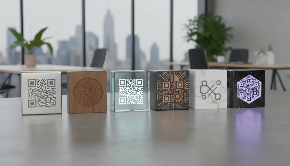 Multiple screens displaying interfaces of various dynamic QR code tools for comparison.