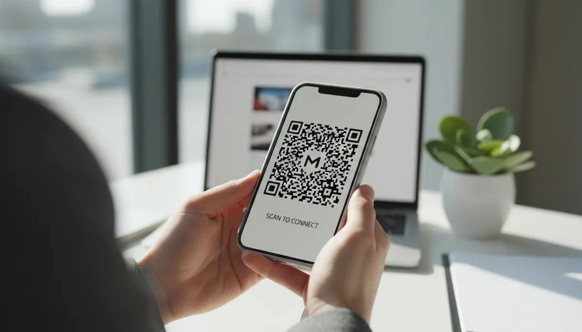 Interface of an Instagram QR code generator with a unique QR code ready to download.