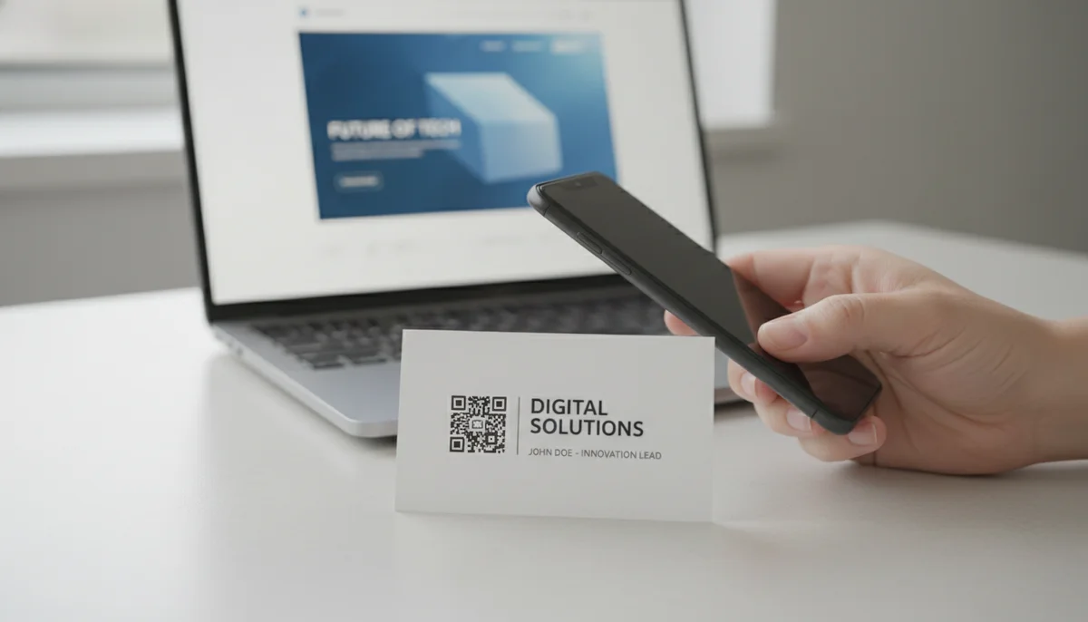 Smartphone scanning a website QR code, providing instant mobile access to online content.