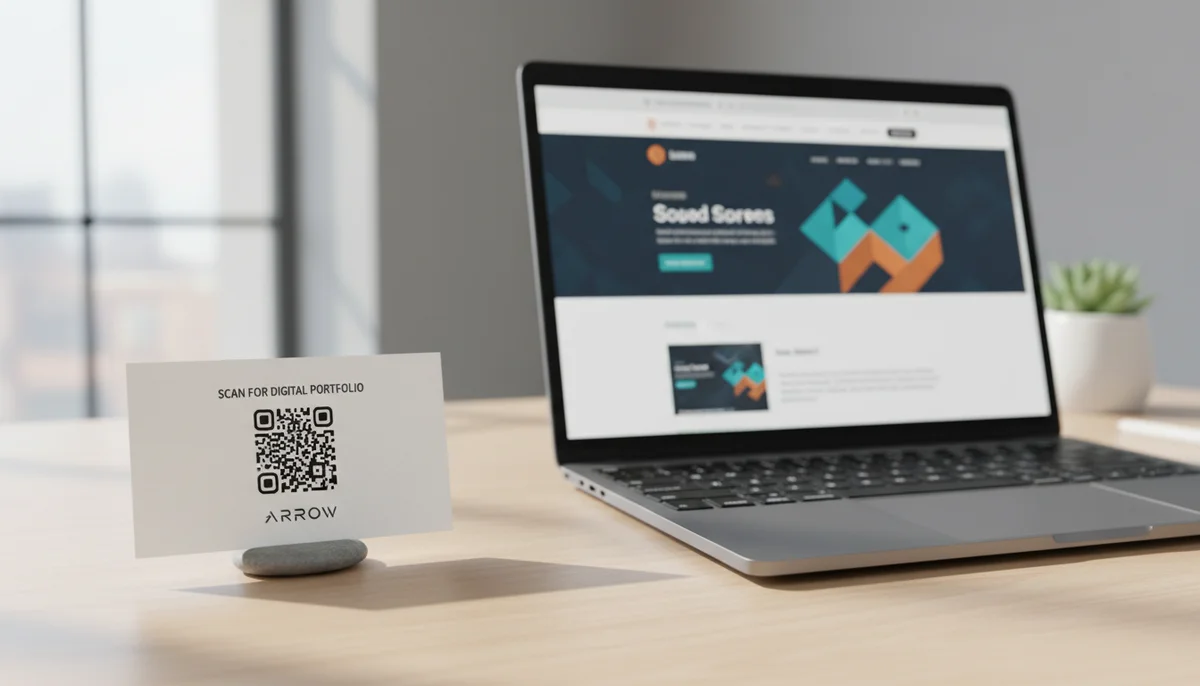 Digital screen showing how to generate a QR code for a website, simplifying the creation process.