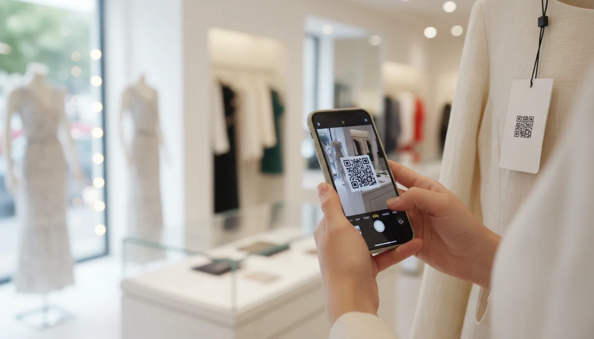 Person scanning a QR code on a coffee cup, showcasing real-world QR Code Marketing Ideas.