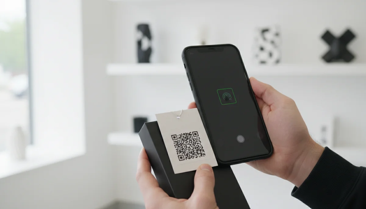 A smartphone successfully scanning a vibrant QR code, symbolizing effective QR code scan optimization.